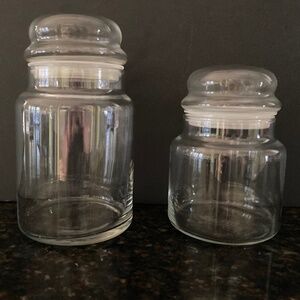 Two Airtight Glass Jars for Storage